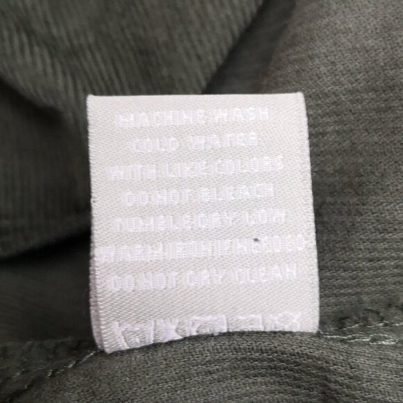 Lucky Brand Ladies Size Small Button Front & Cuffs Dark Green Corduroy Dress - Picture 7 of 13